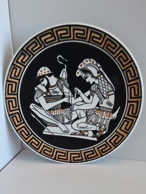 Kepameikh Aohnon Greece Plate 7" Hand Painted -Handmade In Greece